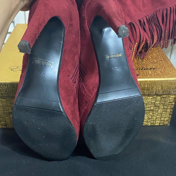 Lady Couture High Heel Fringe Boots - Picture 8 of 11